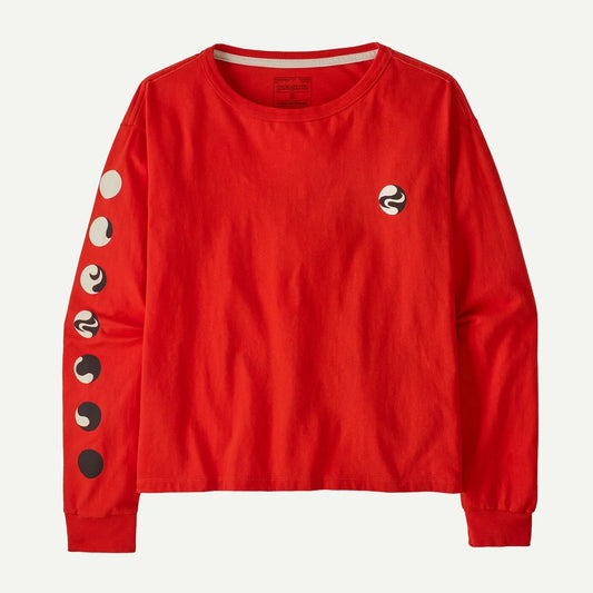 W's Long - Sleeved Earth Flow Easy - Cut Organic T-Shirt - Groupe Montagne Explore