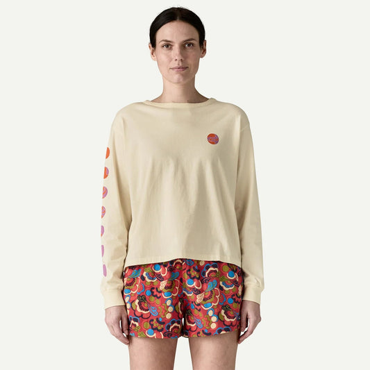 W's Long - Sleeved Earth Flow Easy - Cut Organic T-Shirt - Groupe Montagne Explore