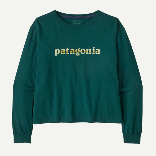 W's Long-Sleeved '73 Text Logo Easy-Cut Organic T-Shirt