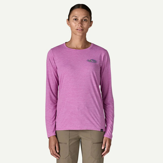 W's Long - Sleeved Capilene Cool Daily Graphic Shirt - Lands - Groupe Montagne Explore
