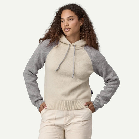 W's Recycled Wool - Blend Hooded Pullover Sweater - Groupe Montagne Explore