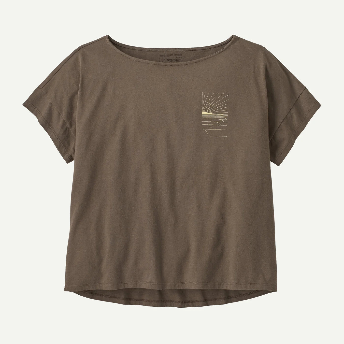 W's Waves Rolling Relaxed Drop - Sleeve Organic T-Shirt - Groupe Montagne Explore