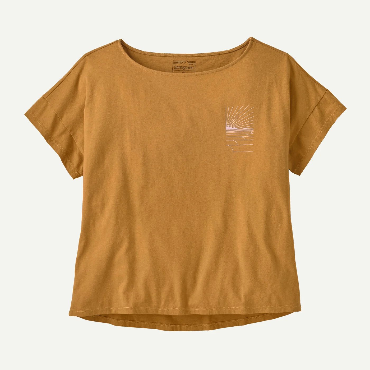 W's Waves Rolling Relaxed Drop - Sleeve Organic T-Shirt - Groupe Montagne Explore