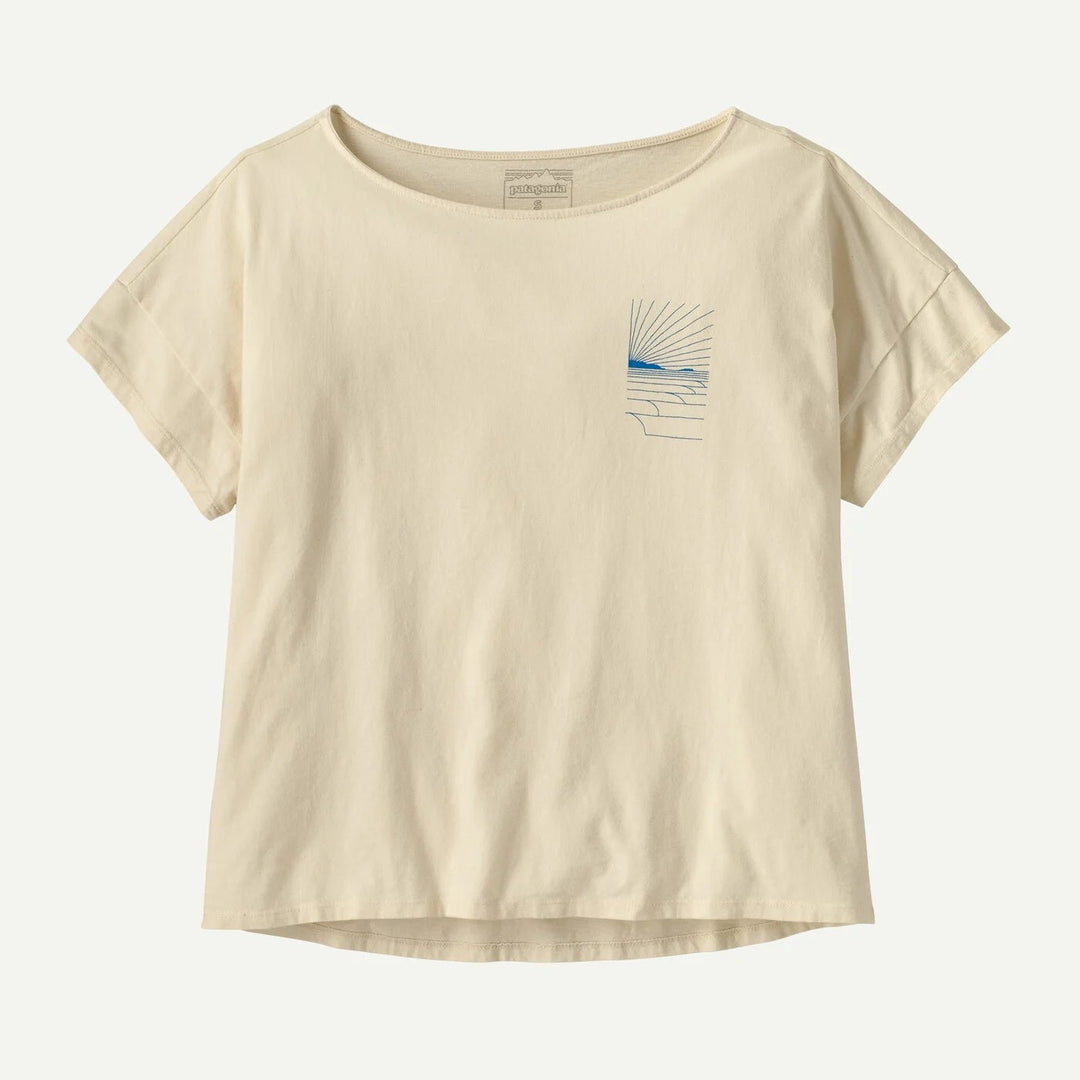 W's Waves Rolling Relaxed Drop - Sleeve Organic T-Shirt - Groupe Montagne Explore