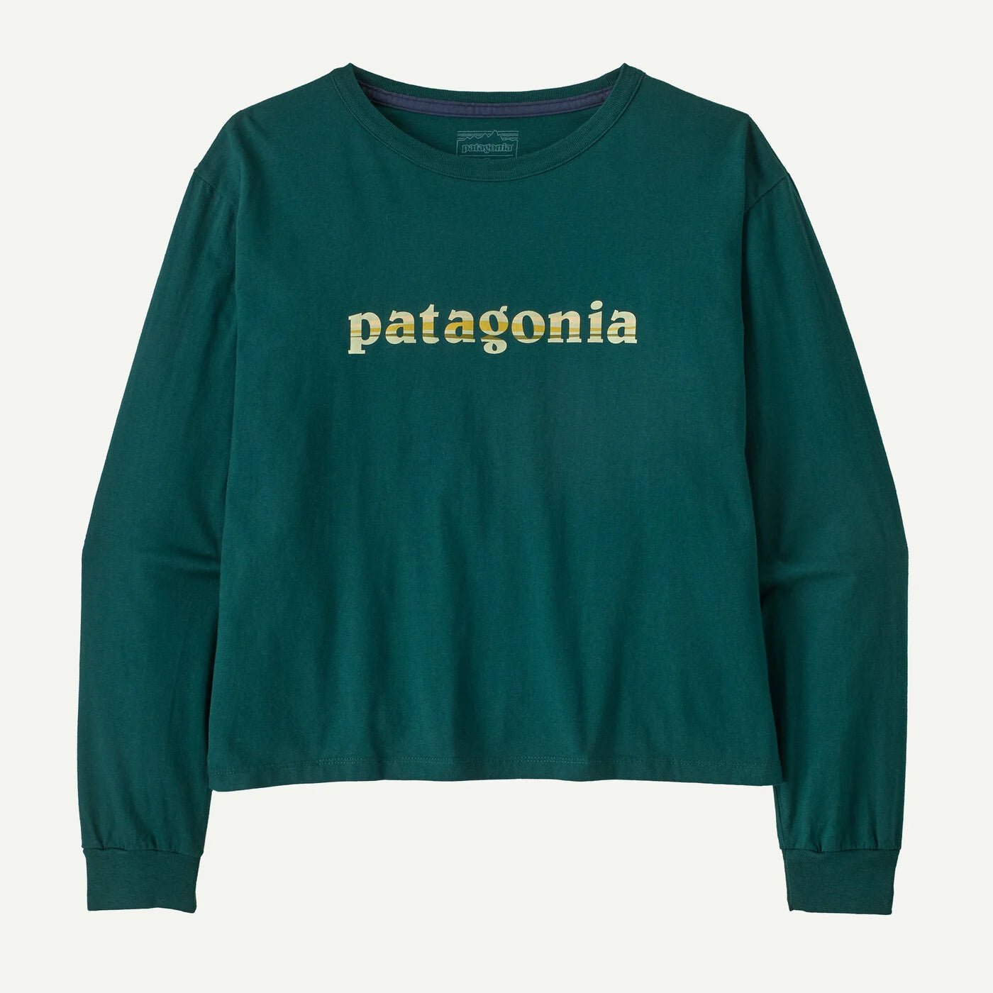 W's Long-Sleeved '73 Text Logo Easy-Cut Organic T-Shirt