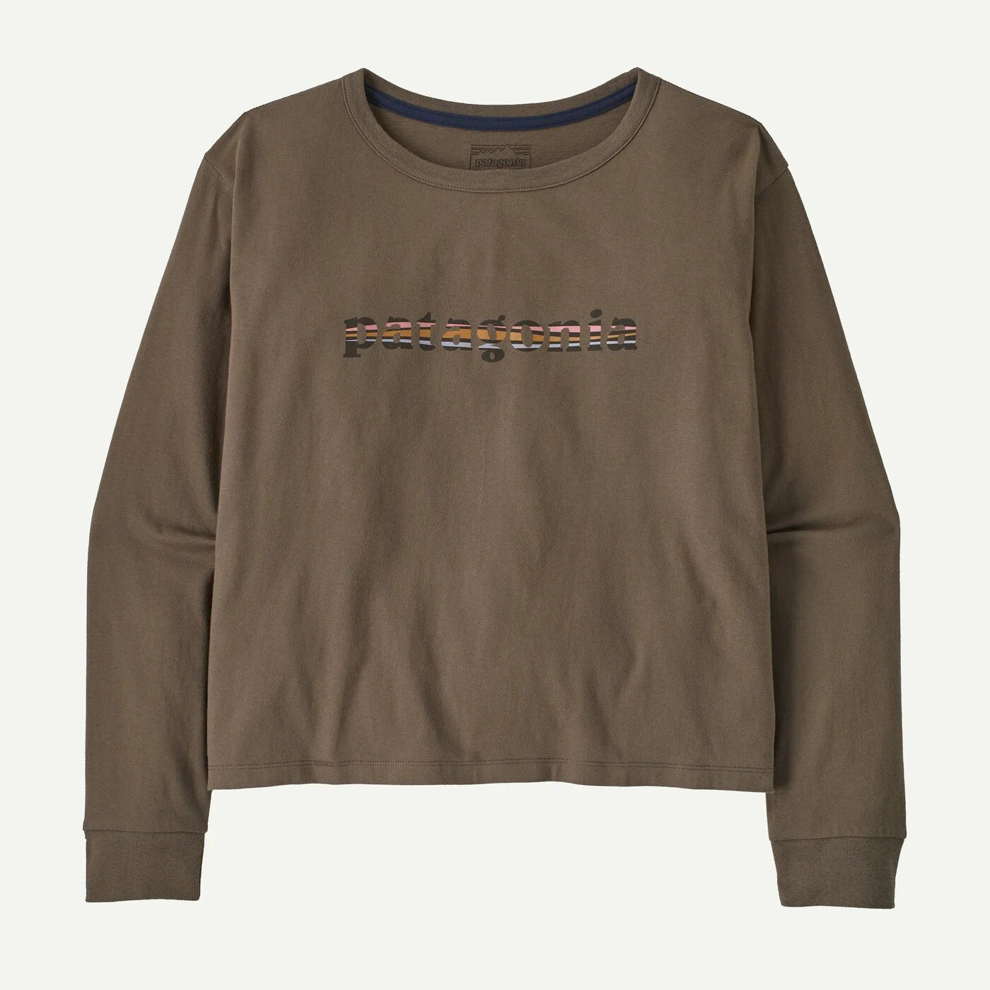 W's Long-Sleeved '73 Text Logo Easy-Cut Organic T-Shirt