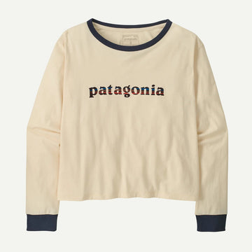 W's Long-Sleeved '73 Text Logo Easy-Cut Organic T-Shirt