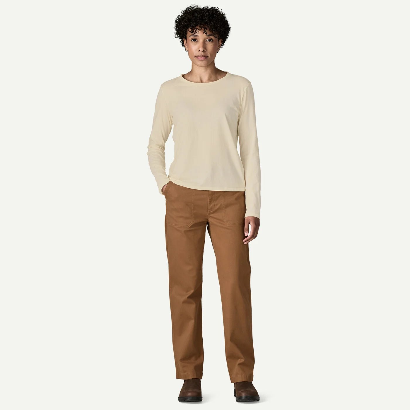 W's Long - Sleeved Regenerative Organic Certified Cotton Tee - Groupe Montagne Explore