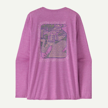 W's Long - Sleeved Capilene Cool Daily Graphic Shirt - Lands - Groupe Montagne Explore