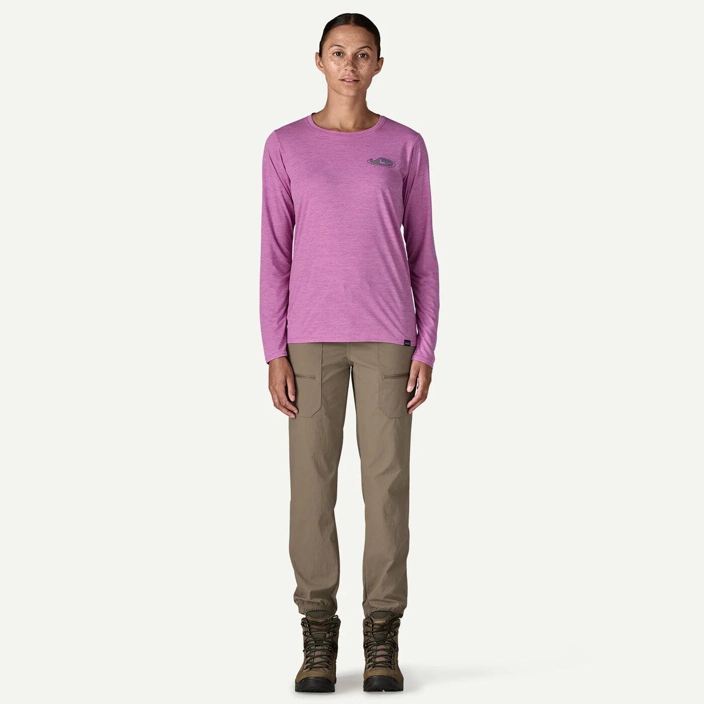 W's Long - Sleeved Capilene Cool Daily Graphic Shirt - Lands - Groupe Montagne Explore