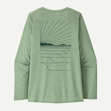 W's Long-Sleeved Capilene Cool Daily Graphic Shirt - Waters