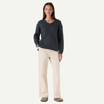 W's Recycled Wool - Blend V - Neck Sweater - Groupe Montagne Explore