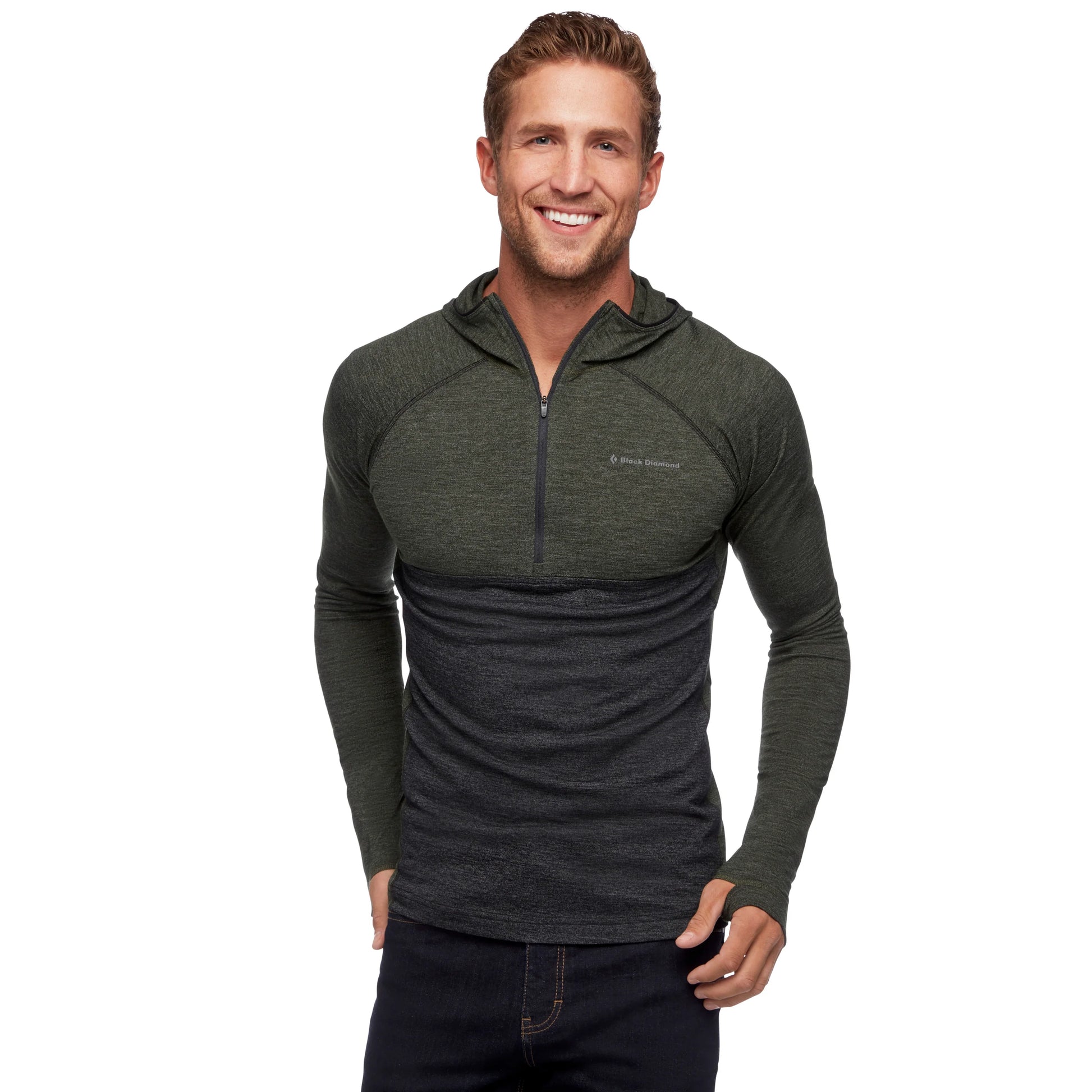 Men's Solution 150 Merino Baselayer Half Zip Hoody - Groupe Montagne Explore