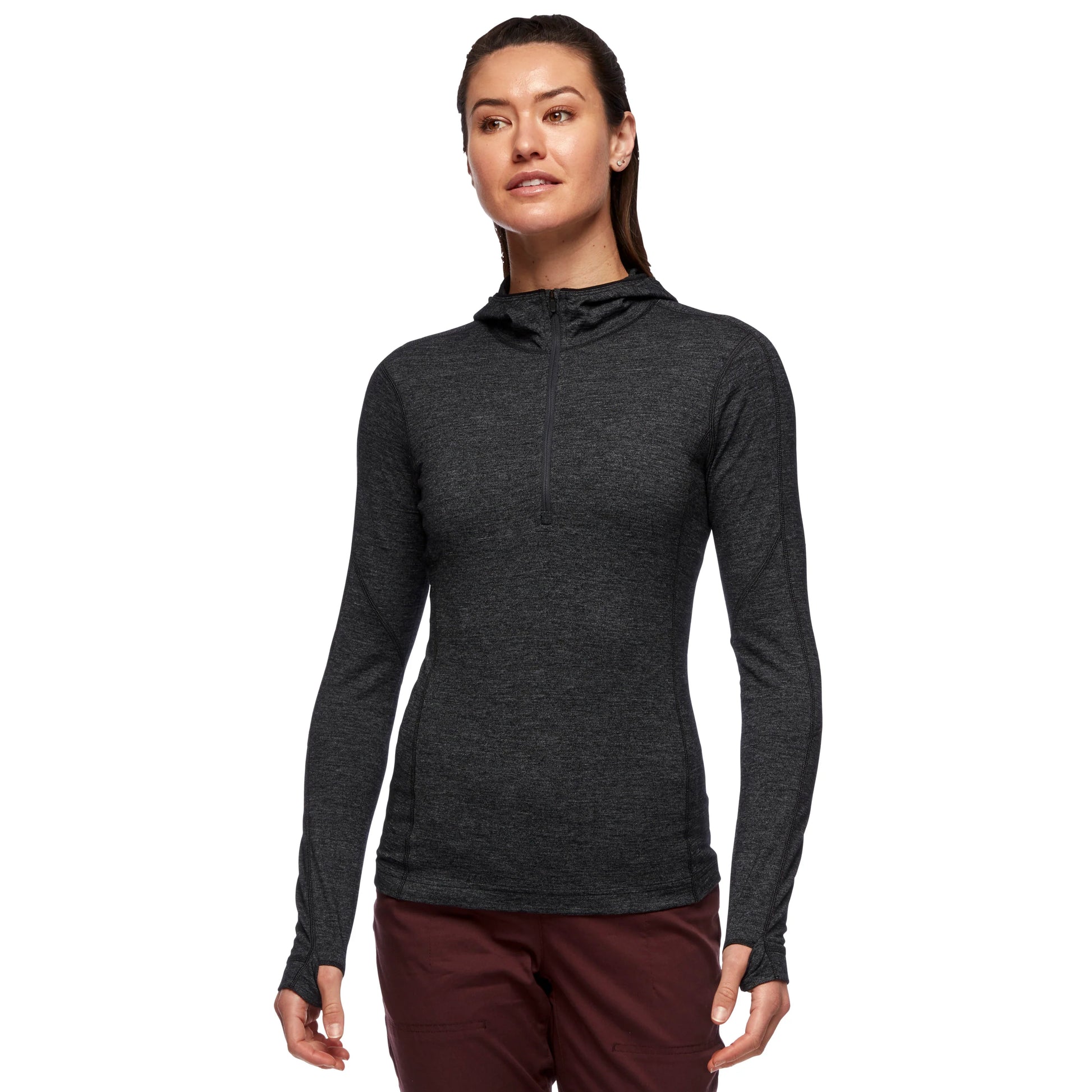 Women's Solution 150 Merino Baselayer Half Zip Hoody - Groupe Montagne Explore
