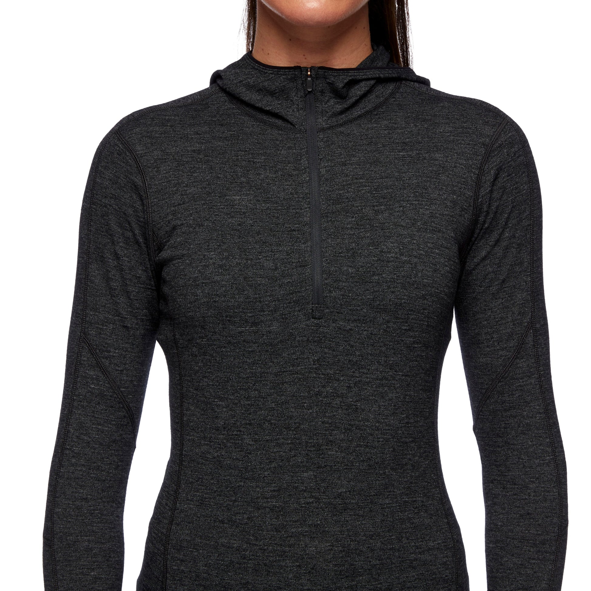 Women's Solution 150 Merino Baselayer Half Zip Hoody - Groupe Montagne Explore