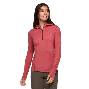Women's Solution 150 Merino Baselayer Half Zip Hoody - Groupe Montagne Explore