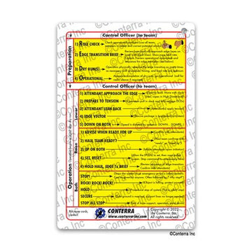 Rope Rescue Command & Comm. Ref Card - Groupe Montagne Explore
