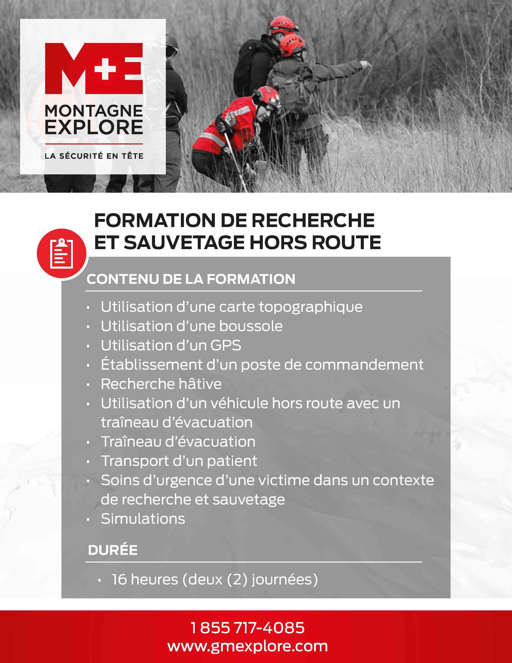Off - Road Search and Rescue - 16 hours - Groupe Montagne Explore