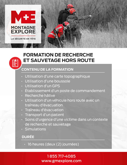 Off - Road Search and Rescue - 16 hours - Groupe Montagne Explore