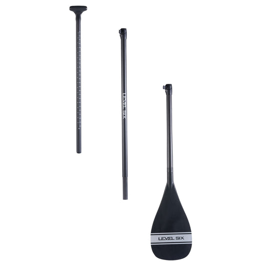 3 - Piece Carbon Paddle With Fiberglass Teardrop Blade - Groupe Montagne Explore