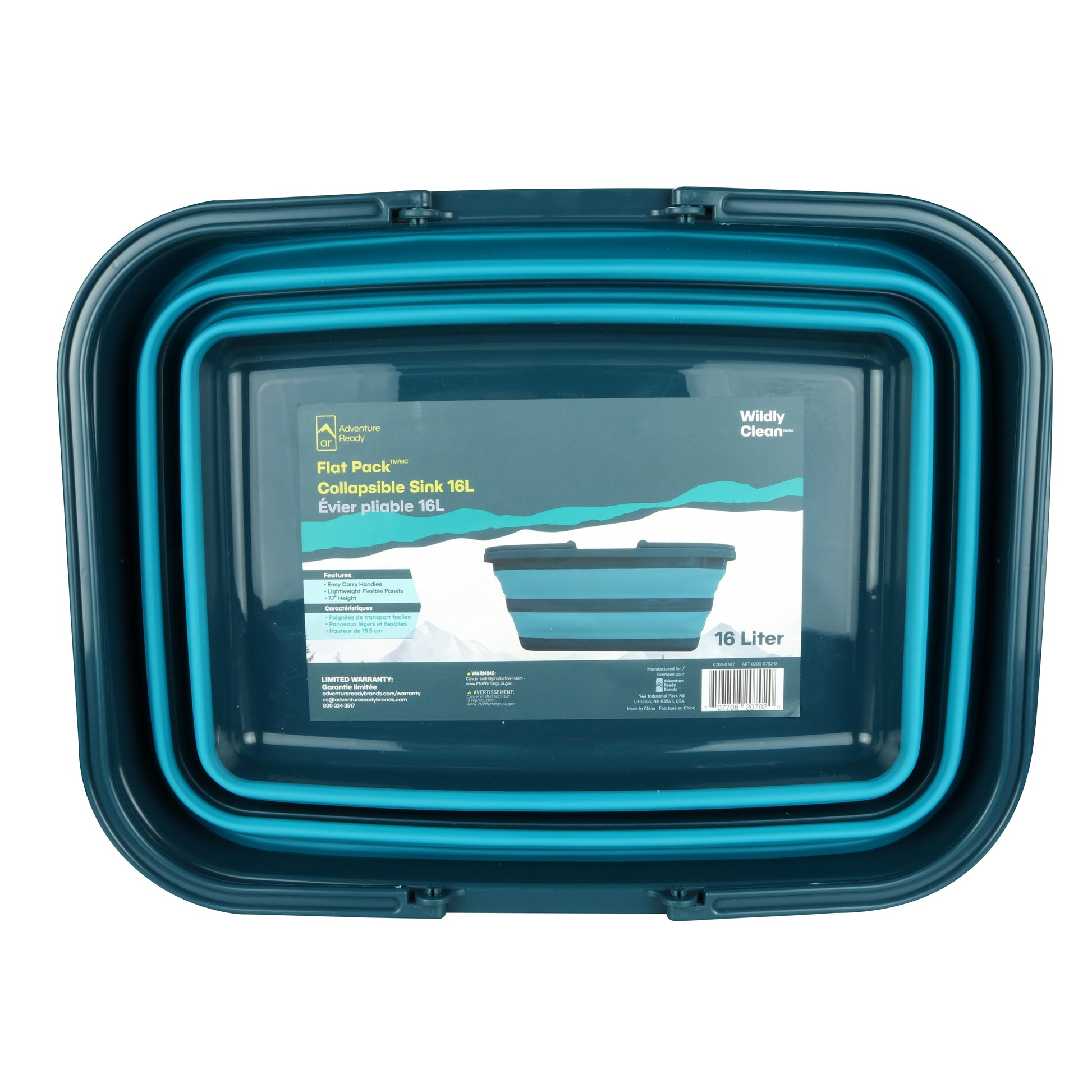 Adventure Ready Flat Pack Collapsible Sink - 16L