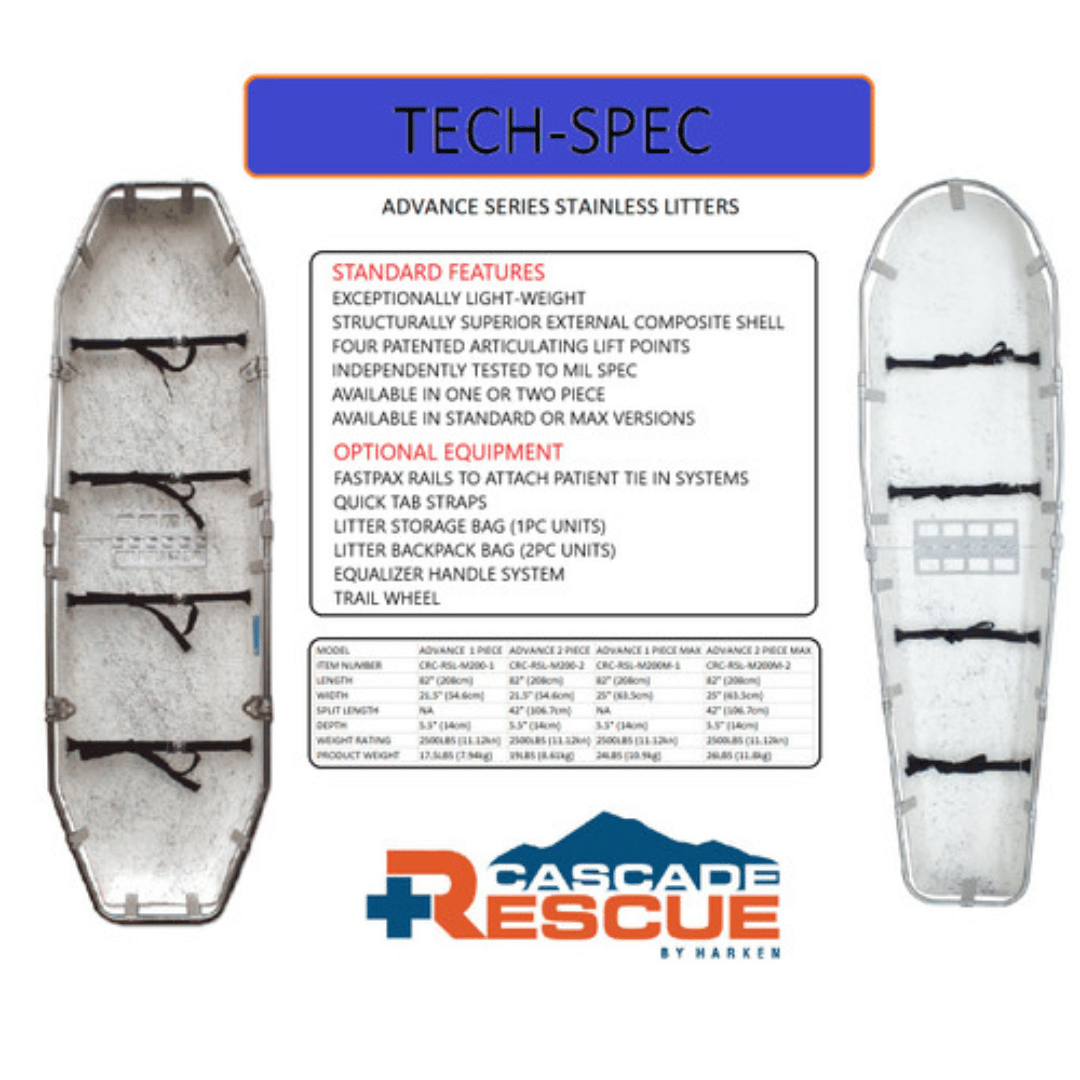 Advance Series Model 200 MAX Rescue Litter - Groupe Montagne Explore