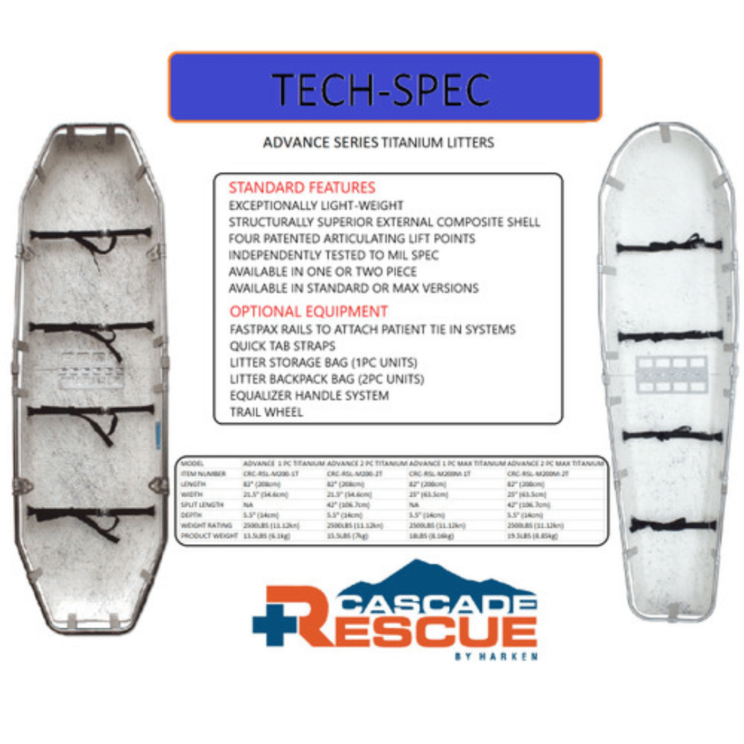 Advance Series Model 200 MAX Rescue Litter - Groupe Montagne Explore